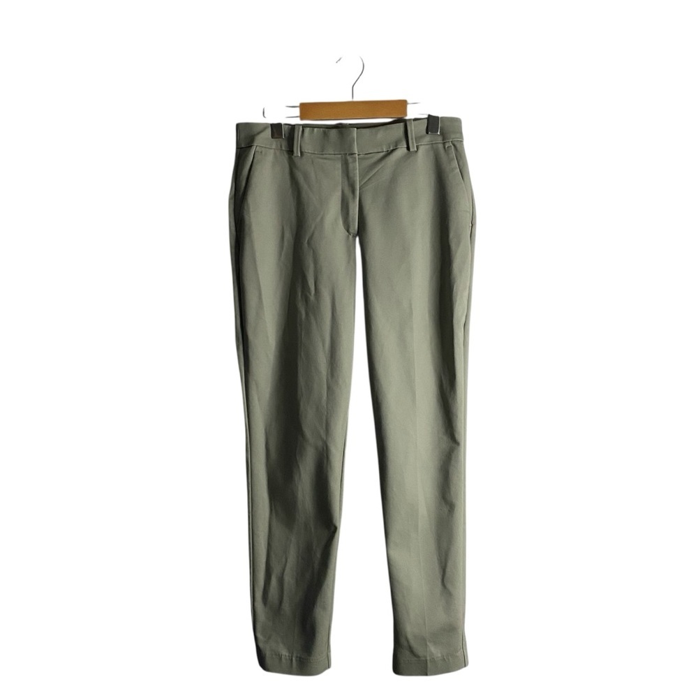 H&M Women's Green Mid Rise Semi-Formal Slim Fit Pant